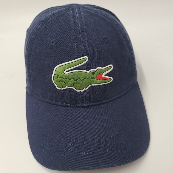 Lacoste Other - Lacoste Hat Adjustable (Fits Small) Crocodile Strapback Blue Cotton Casual Wear